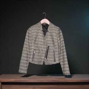 Mossimo Supply Co. Black and Gray Striped Blazer
